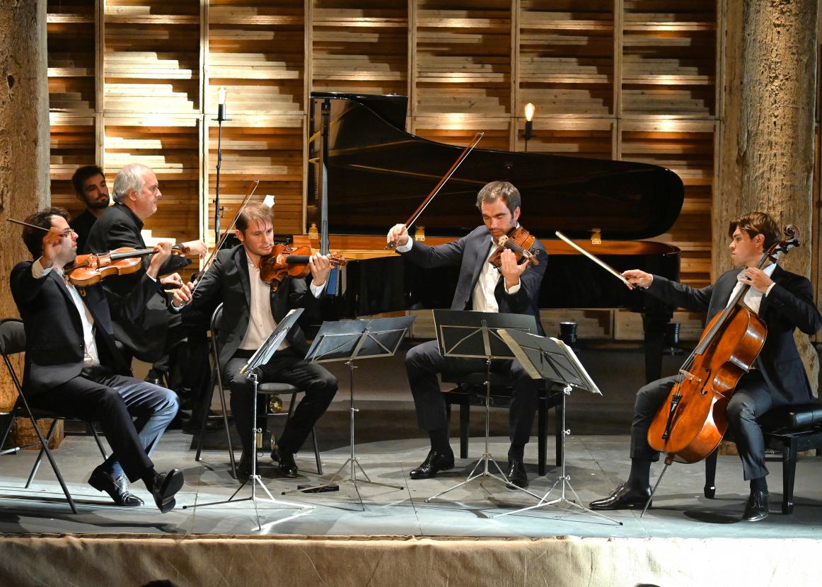 Quatuor Modigliani et Nicholas Angelich. Photo Gérard Proust