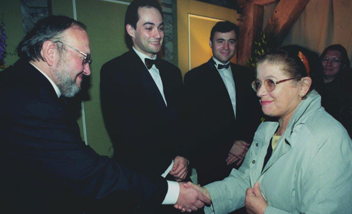 le Quatuor Talich salué par Madame Chostakovitch 