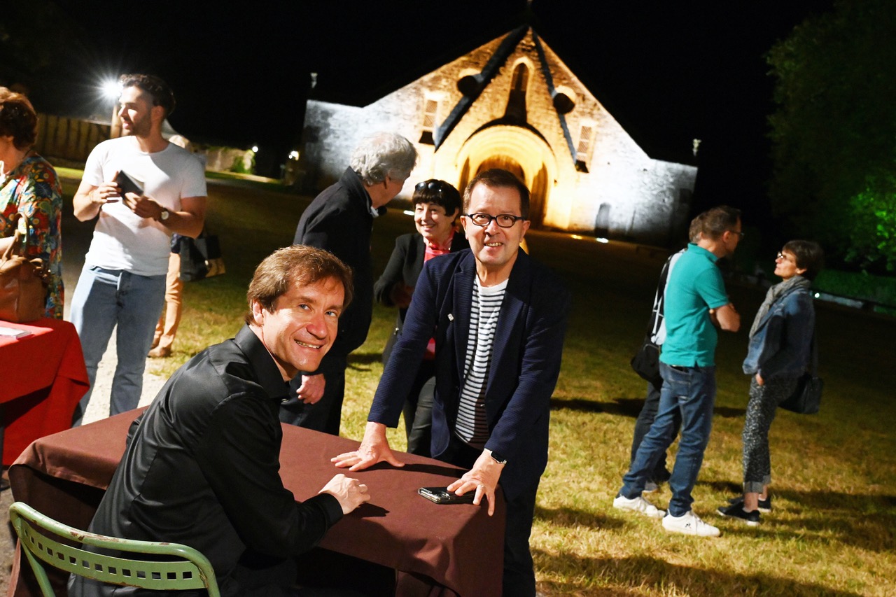 Nikolai Lugansky et René Martin à Meslay après le concert du 10 juin 2023