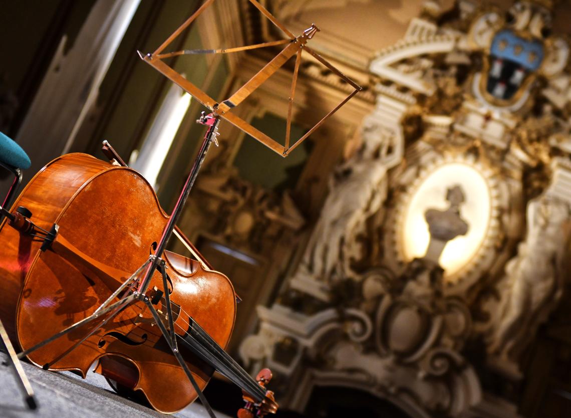 Photo generique Violoncelle et salle des Fetes Hotel de Ville de Tours _ G Proust