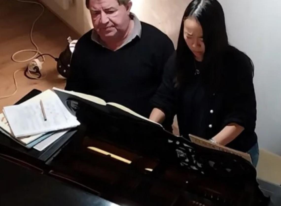 Jean-François Heisser, piano et elève master classe