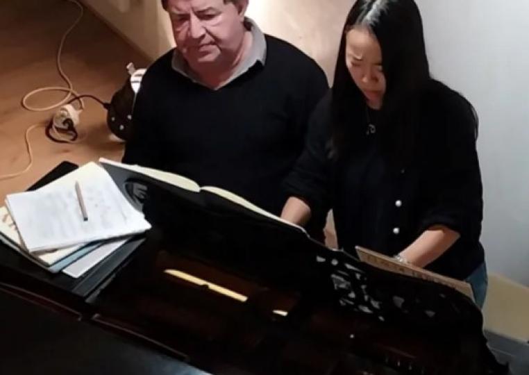 Jean-François Heisser, piano et elève master classe
